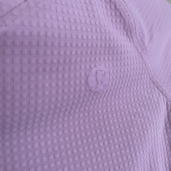 Lululemon Grid-Texture Cropped Tennis Short-Sleeve Shirt (Pink Peony) - Picture 9 of 9